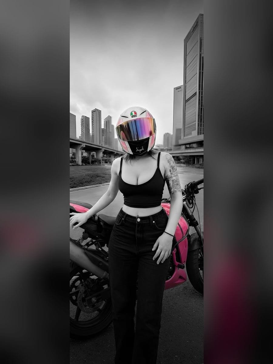 Rider wearing a genuine AGV helmet
